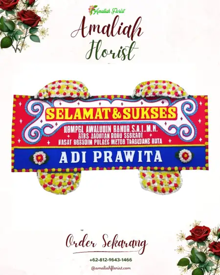 Papan Bunga Ucapan Selamat Pajangan